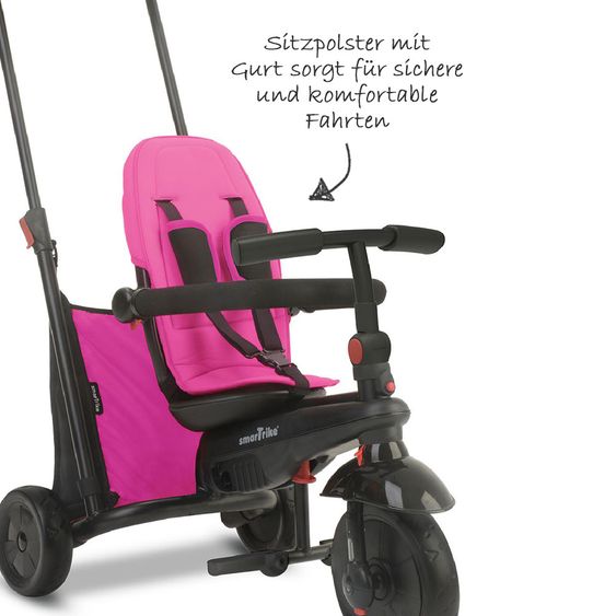 Smart Trike Dreirad smarTfold 500 - 7 in 1 mit Touch Steering - Pink