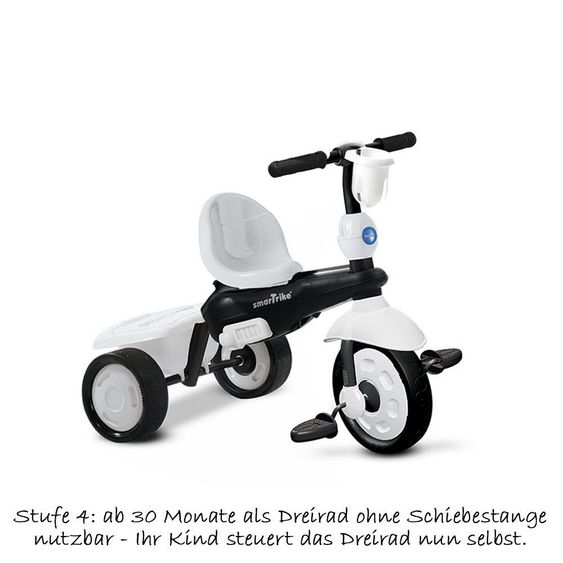 Smart Trike Dreirad Spark 4 in 1 mit Touch Steering - Black & White