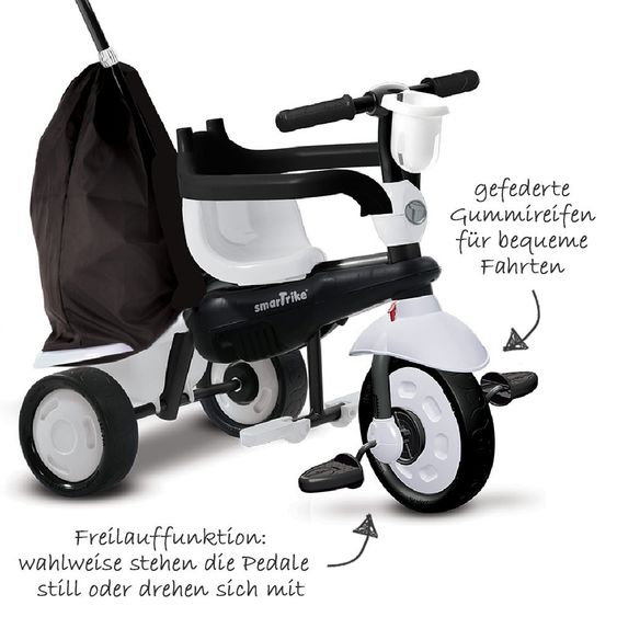 Smart Trike Dreirad Spark 4 in 1 mit Touch Steering - Black & White