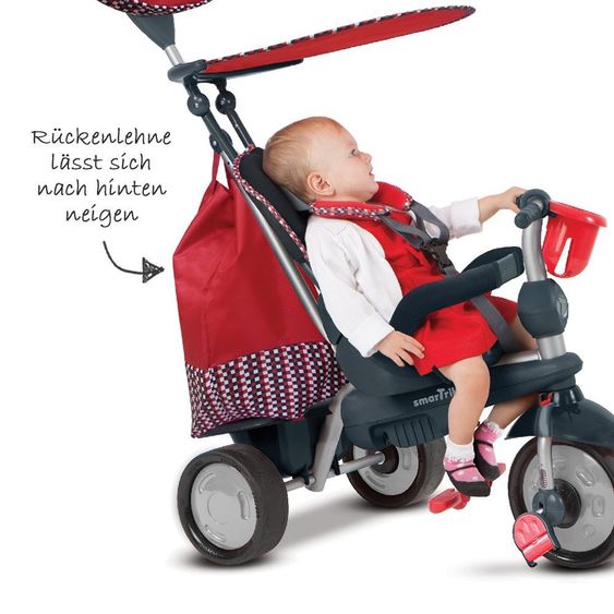 Smart Trike Triciclo Splash 5 in 1 con sterzo touch - Rosso