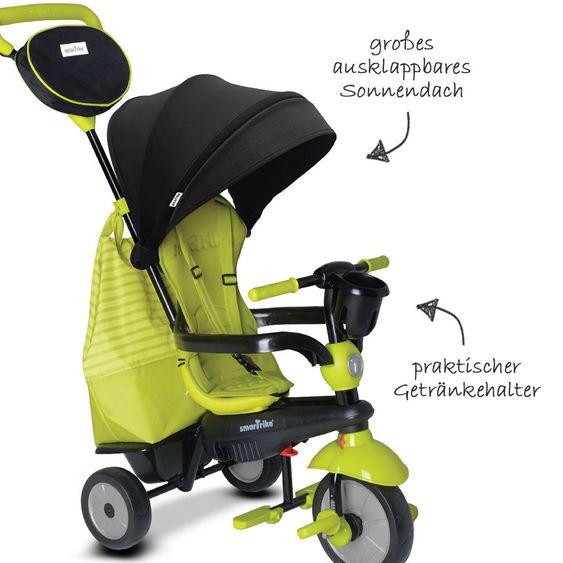 Smart Trike Dreirad Swing DLX - 4 in 1 mit Touch Steering - Green