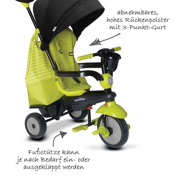 Smart Trike Dreirad Swing DLX - 4 in 1 mit Touch Steering - Green