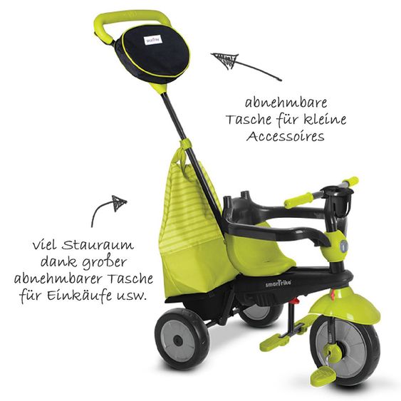 Smart Trike Dreirad Swing DLX - 4 in 1 mit Touch Steering - Green