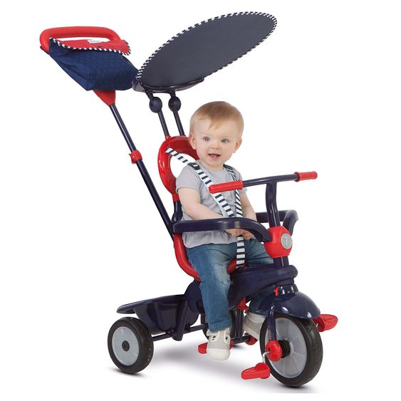 Smart Trike Dreirad Vanilla 4 in 1 mit Touch Steering - Navy Red