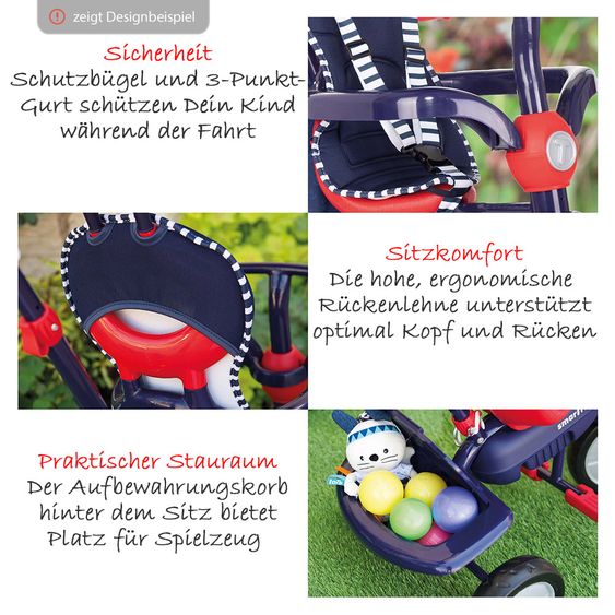 Smart Trike Dreirad Vanilla 4 in 1 mit Touch Steering - Pink
