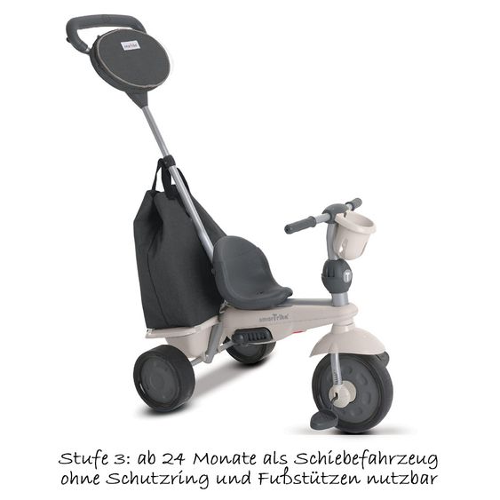 Smart Trike Dreirad Voyage 4 in 1 mit Touch Steering - Gray