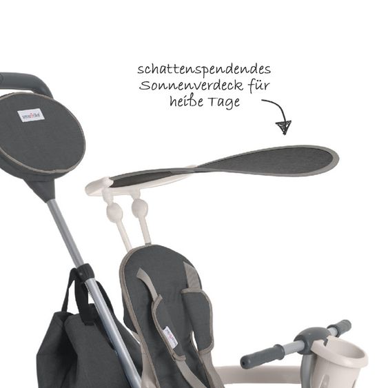 Smart Trike Dreirad Voyage 4 in 1 mit Touch Steering - Gray
