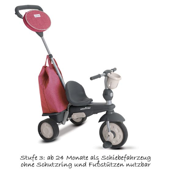 Smart Trike Dreirad Voyage 4 in 1 mit Touch Steering - Red