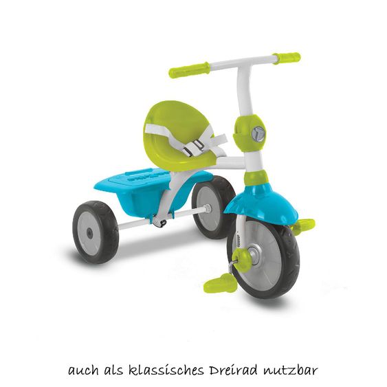 Smart Trike Dreirad Zip - 3 in 1 mit Touch Steering - Blue Green