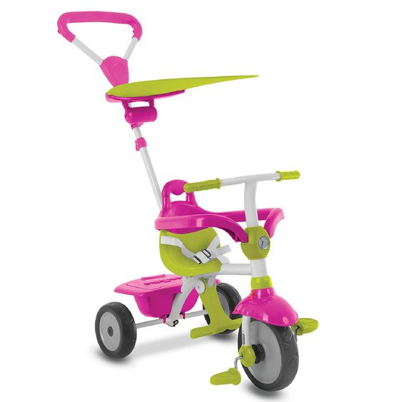 Smart Trike Dreirad Zip - 3 in 1 mit Touch Steering - Pink Green