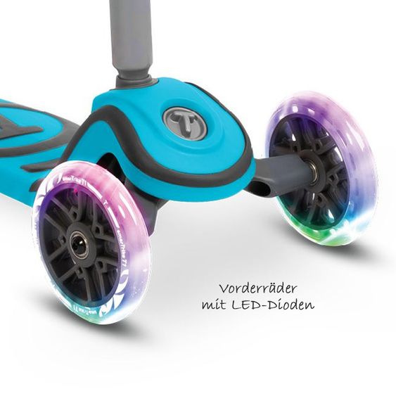 Smart Trike Running Wheel & Scooter Scooter T1 with Light Up Wheels - Blue