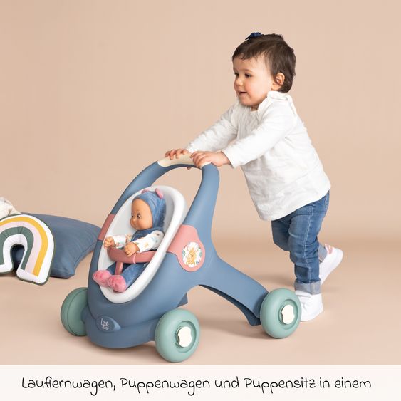 Smoby Toys 3in1 Lauflernwagen inkl. Puppe