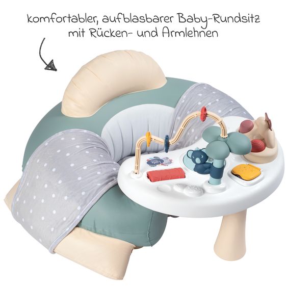 Smoby Toys Activity-Tisch mit aufblasbarem Baby-Rundsitz & Motorikspiel