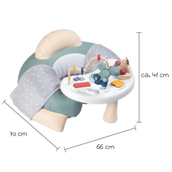 Smoby Toys Activity-Tisch mit aufblasbarem Baby-Rundsitz & Motorikspiel