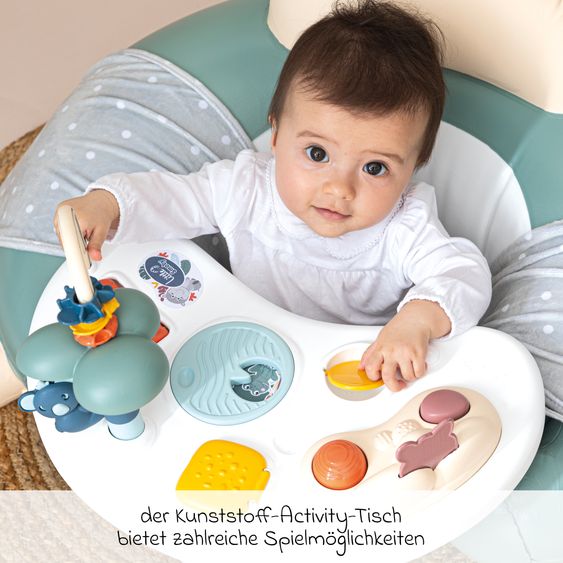 Smoby Toys Activity-Tisch mit aufblasbarem Baby-Rundsitz & Motorikspiel