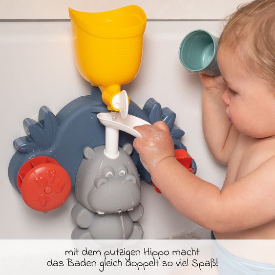 Smoby Toys Giocattolo da bagno ippopotamo con ventose