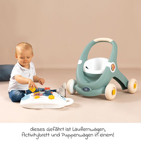 Smoby Toys Passeggino / carrozzina per bambole 3 in 1 con lavagna per le abilità motorie