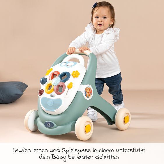 Smoby Toys Passeggino / carrozzina per bambole 3 in 1 con lavagna per le abilità motorie