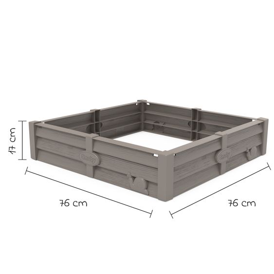 Smoby Toys Sandkasten Square Garden 76 x 76 cm - Grau