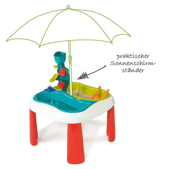 Smoby Toys Water & Sand Play Table with Accessories - Turquoise