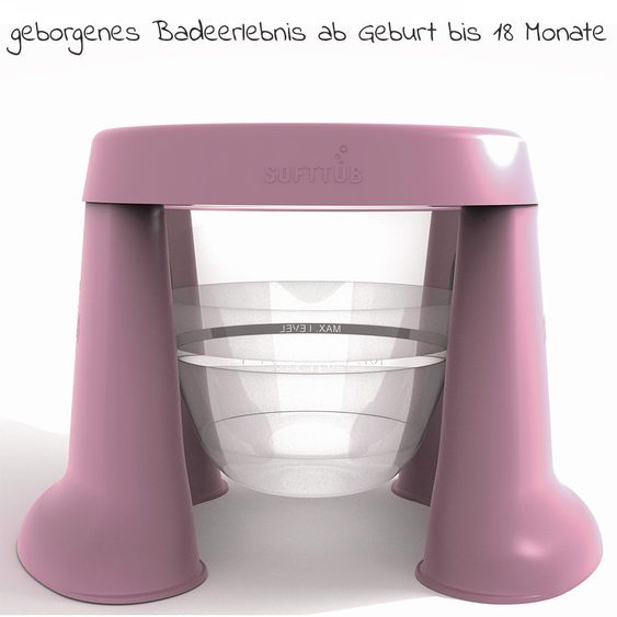SOFTTUB Baby-Badewanne & Badeeimer für Neugeborene - Rosa