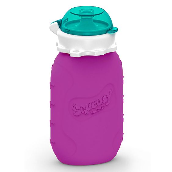 Squeasy Gear Squeeze Bag Snacker - Silicone Reusable Squeeze Bag - 180 ml - Purple