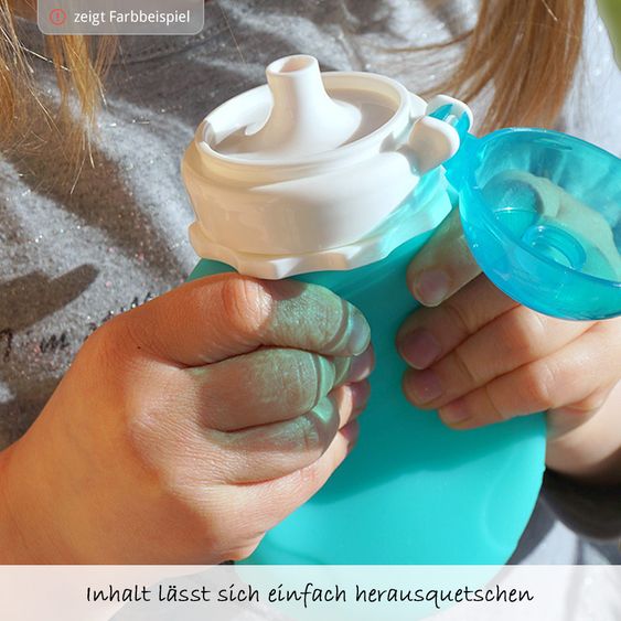 Squeasy Gear Squeeze Bag Snacker - Spremiagrumi in silicone riutilizzabile - 180 ml - Rosso