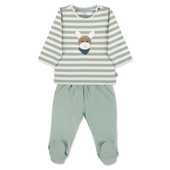 Sterntaler 2-tlg. Set Langarmshirt & Strampelhose - Emmi - Grün - Gr. 50