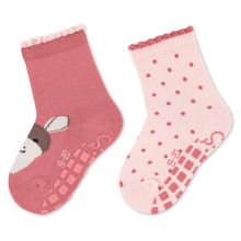 2er Pack Krabbelsocken Vollplüsch im Sohlenbereich - Emmi Girl - Rosa - Gr. 19/20