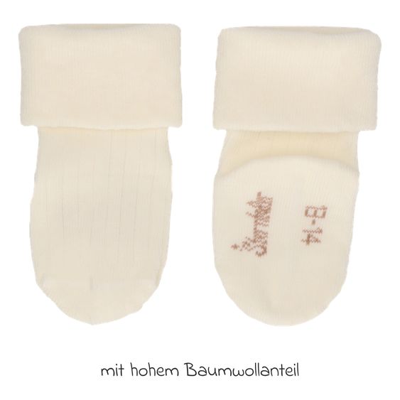 Sterntaler 2er Pack Socken Rippenoptik - Offwhite Grün - Gr. 17/18