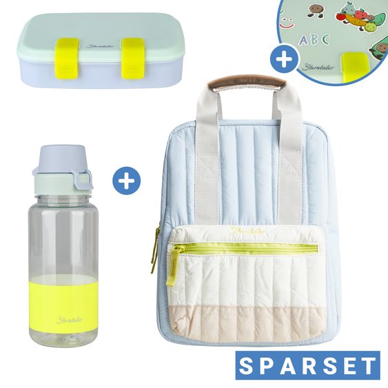 Sterntaler Set Asilo 3 pz. Zaino, porta pranzo & borraccia - Famiglia Orso