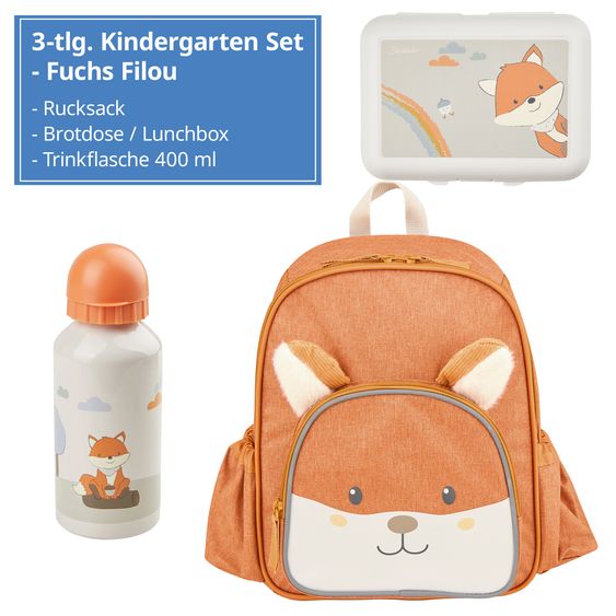 Sterntaler 3-tlg. Kindergarten Set - Rucksack, Brotdose & Trinkflasche - Fuchs Filou