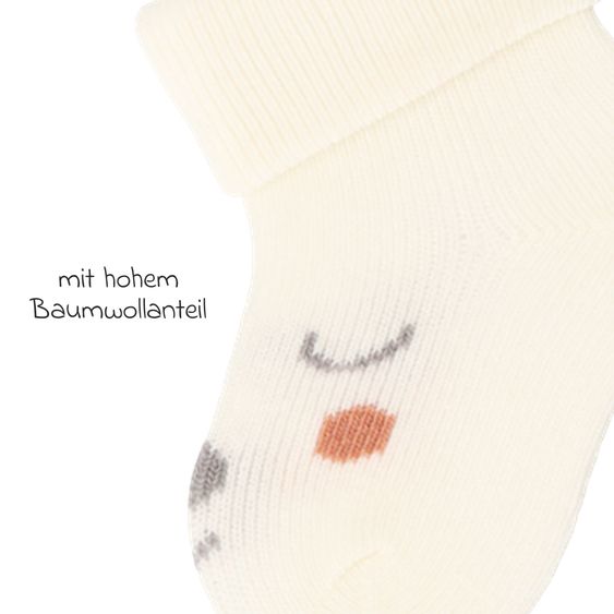 Sterntaler 3er Pack Erstlingssocken mit Umschlag - Bär - Offwhite Grau Grün - Gr. 0-4 Monate
