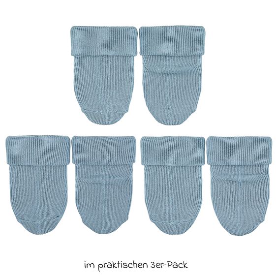 Sterntaler 3er Pack Erstlingssocken mit Umschlag - Blau - Gr. 0-4 Monate