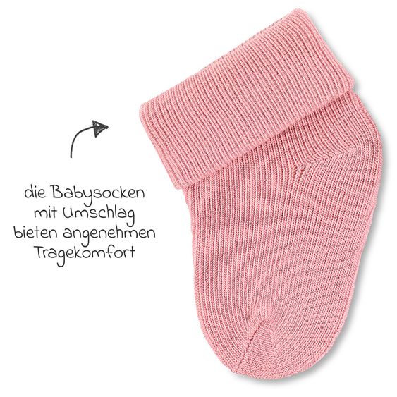 Sterntaler 3er Pack Erstlingssocken mit Umschlag - Rosa - Gr. 0-4 Monate