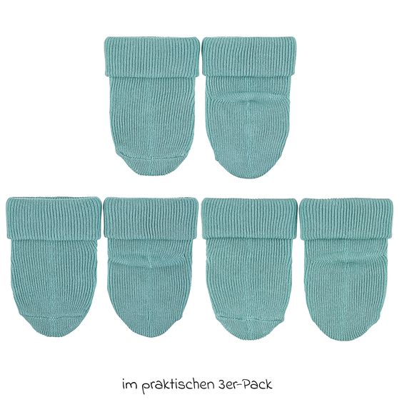 Sterntaler 3er Pack Erstlingssocken mit Umschlag - Türkis - Gr. 0-4 Monate