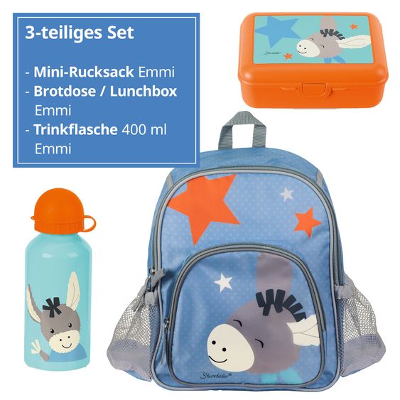Sterntaler 3er Set Rucksack, Brotdose & Trinkflasche - Emmi