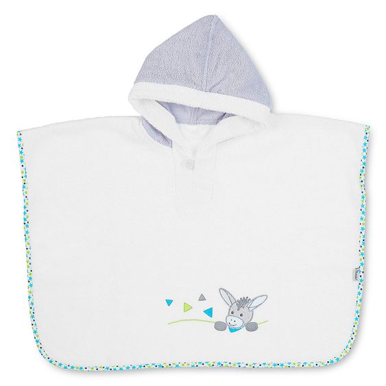 Sterntaler Bade-Poncho 50 x 70 cm - Erik - Weiß