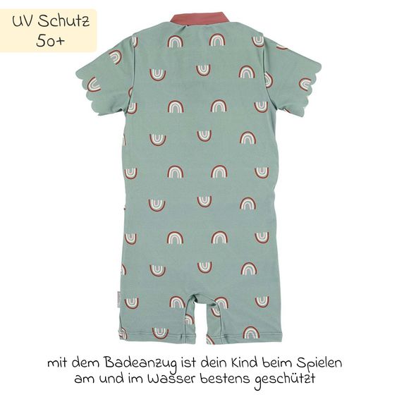 Sterntaler Badeanzug LSF Kurzarm - Regenbogen - Grün - Gr. 74/80