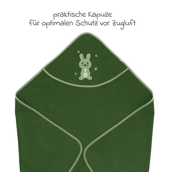 Sterntaler Bath towel 100 x 100 cm - Kinni - Dark green
