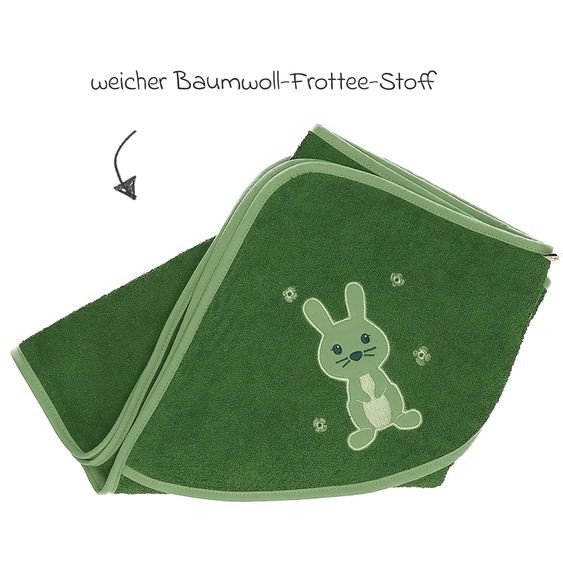 Sterntaler Bath towel 100 x 100 cm - Kinni - Dark green