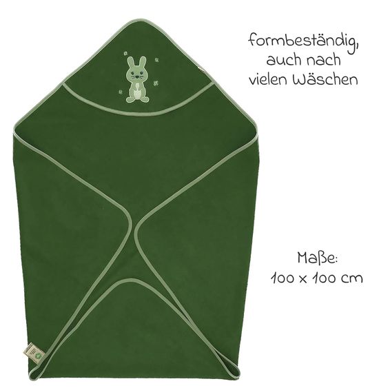 Sterntaler Bath towel 100 x 100 cm - Kinni - Dark green
