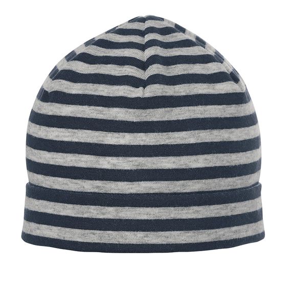 Sterntaler Beanie-Mütze - Ringel Marine Grau - Gr. 37