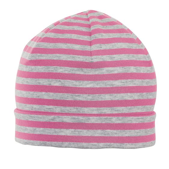 Sterntaler Beanie-Mütze - Ringel Rosa Grau - Gr. 37