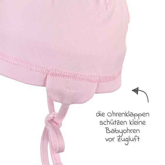 Sterntaler Beanie to tie - Pink - Size 37