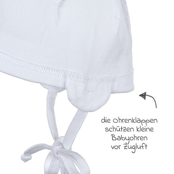 Sterntaler Berretto da annodare - Bianco - Taglia 37