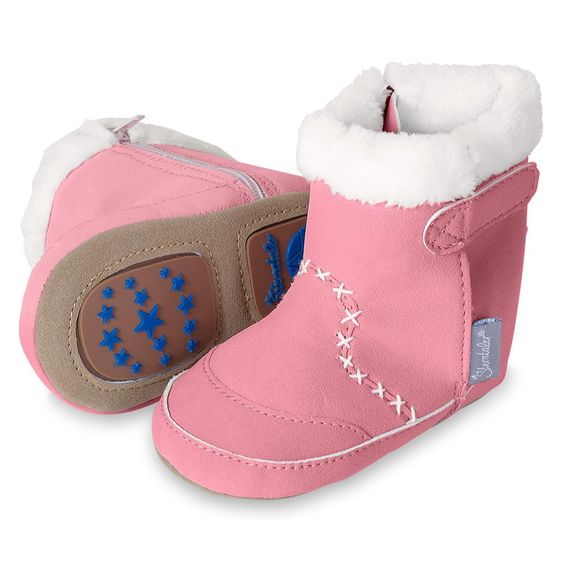 Sterntaler Boots mit Klettverschluss + Fellbesatz - Rosa - Gr. 15/16