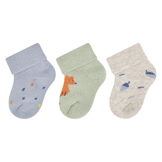 Sterntaler Calzini neonato 3 pezzi - Fuchs Filou - Taglia: 0-4 Mesi