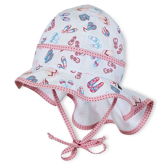 Sterntaler Hut mit Nackenschutz - Flip Flop Weiß - Gr. 47