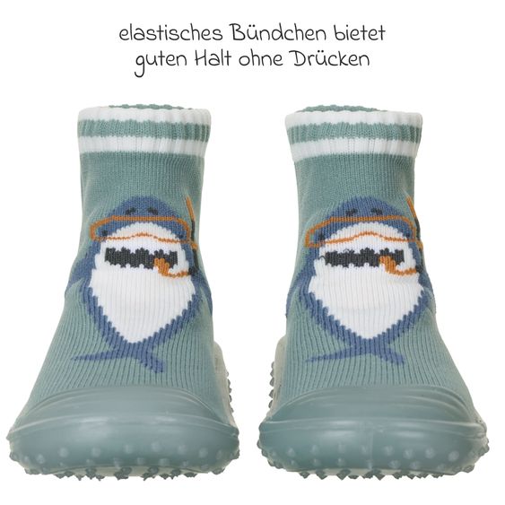 Sterntaler Hüttenschuh Adventure-Socks - Hai - Gr. 19/20